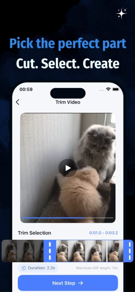 Select and trim a video